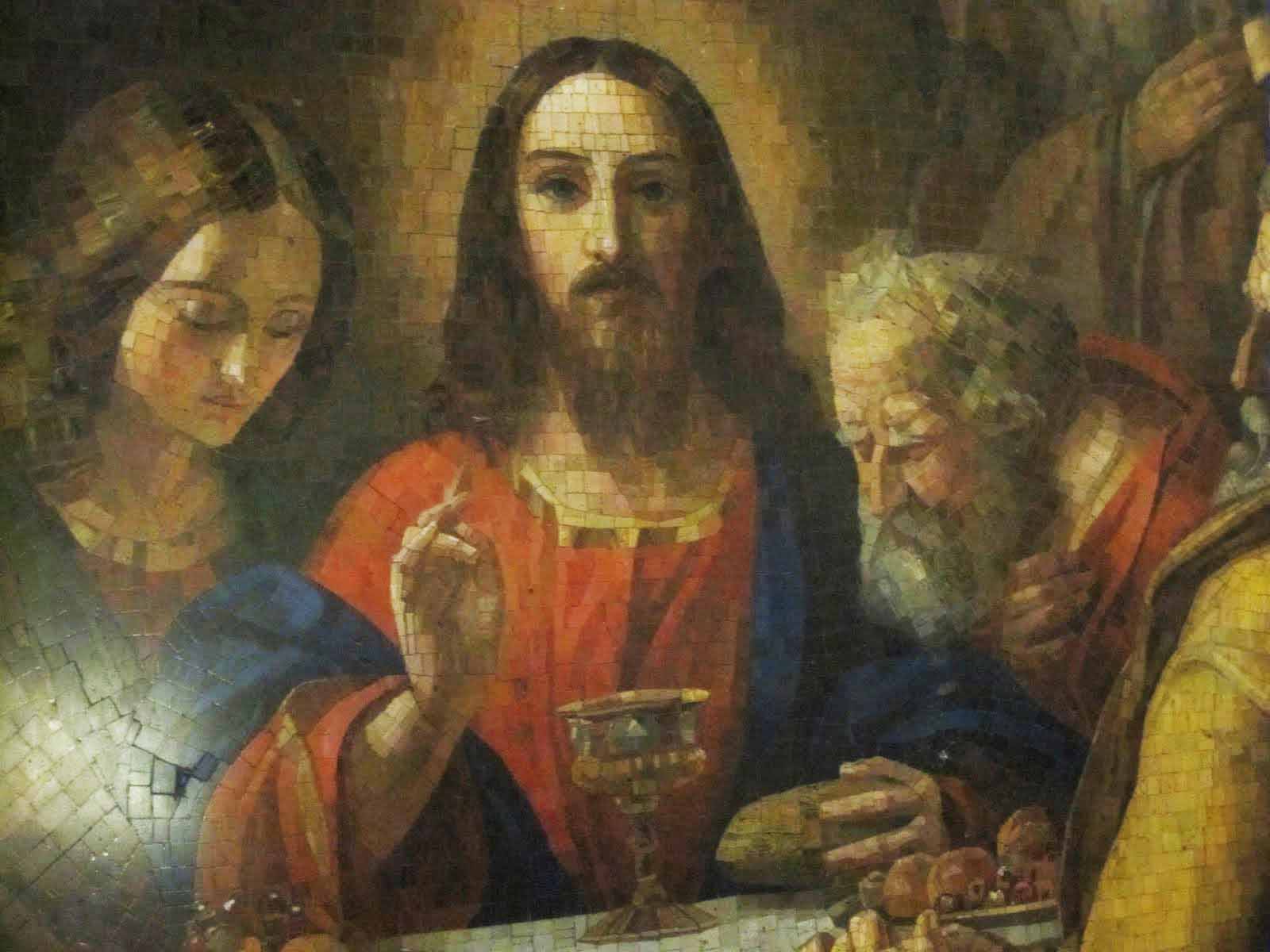 Christ blessing the cup and bread